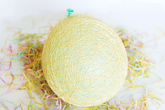 Make Easter baskets with sugar, water, and string!