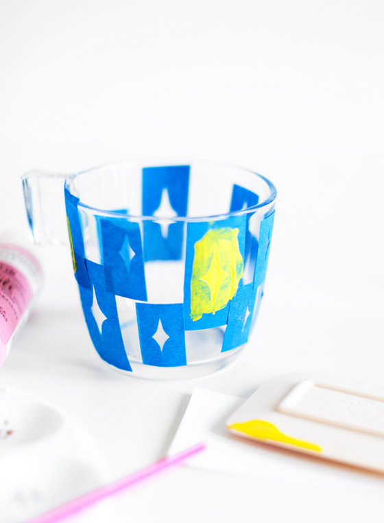 DIY Glass Paint Stenciling