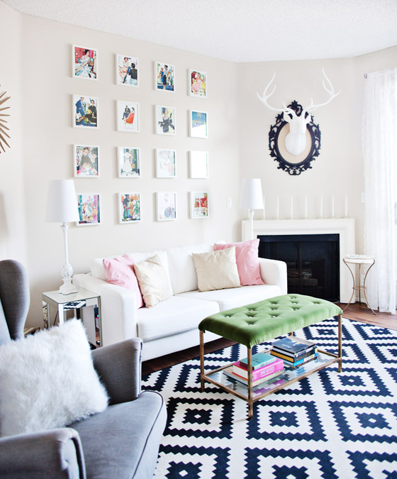 Vintage Gallery Wall from Melodrama blogger LA Apartment