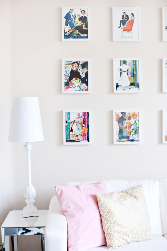 Vintage Illustration Gallery Wall