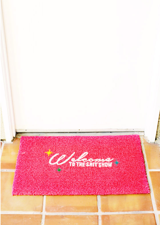 DIY Stenciled Welcome Mat 