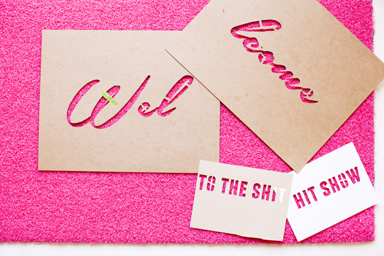 DIY Stenciled Welcome Mat Tutoriall