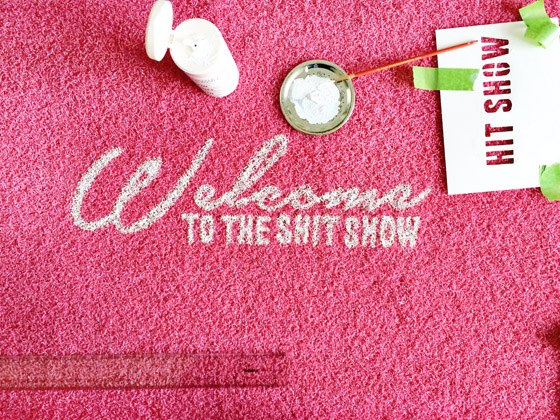 DIY Stenciled Welcome Mat Tutorial