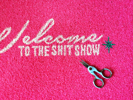 DIY Stenciled Welcome Mat Tutorial