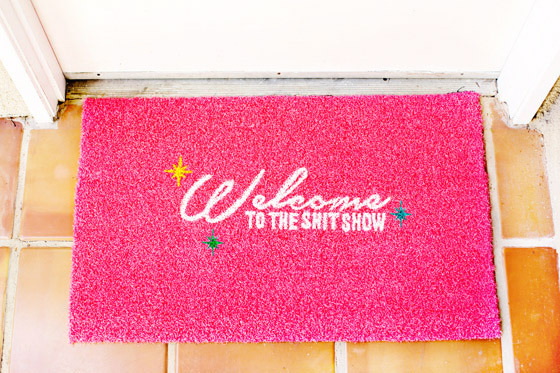 DIY Stenciled Welcome Mat