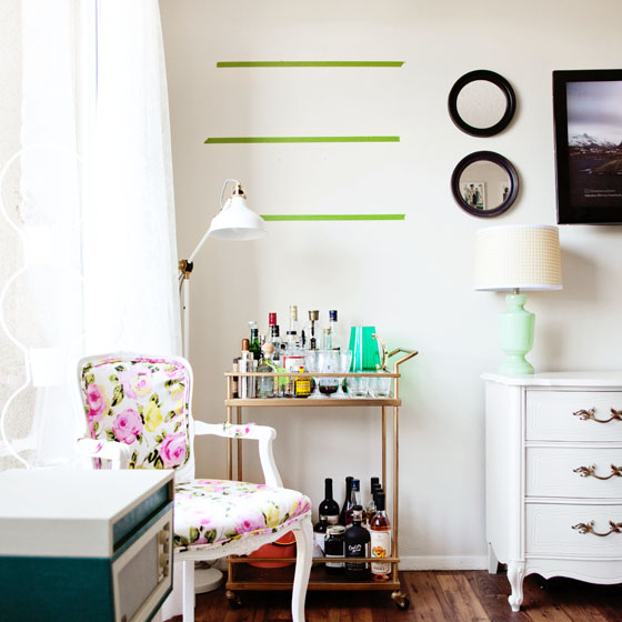 DIY Gold IKEA Bar Shelves 