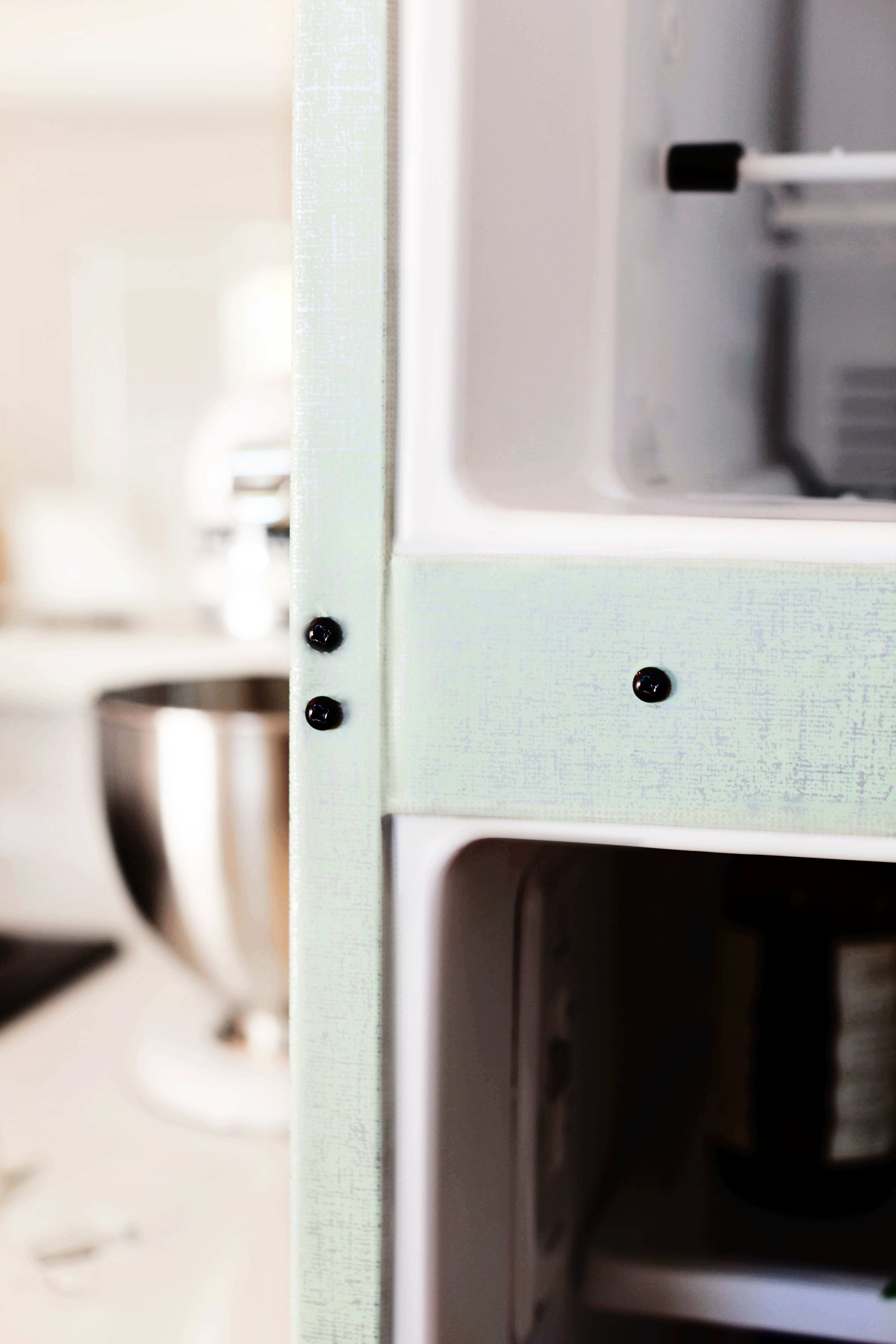 Use peel and stick wallpaper to cover a refrigerator 1.jpg