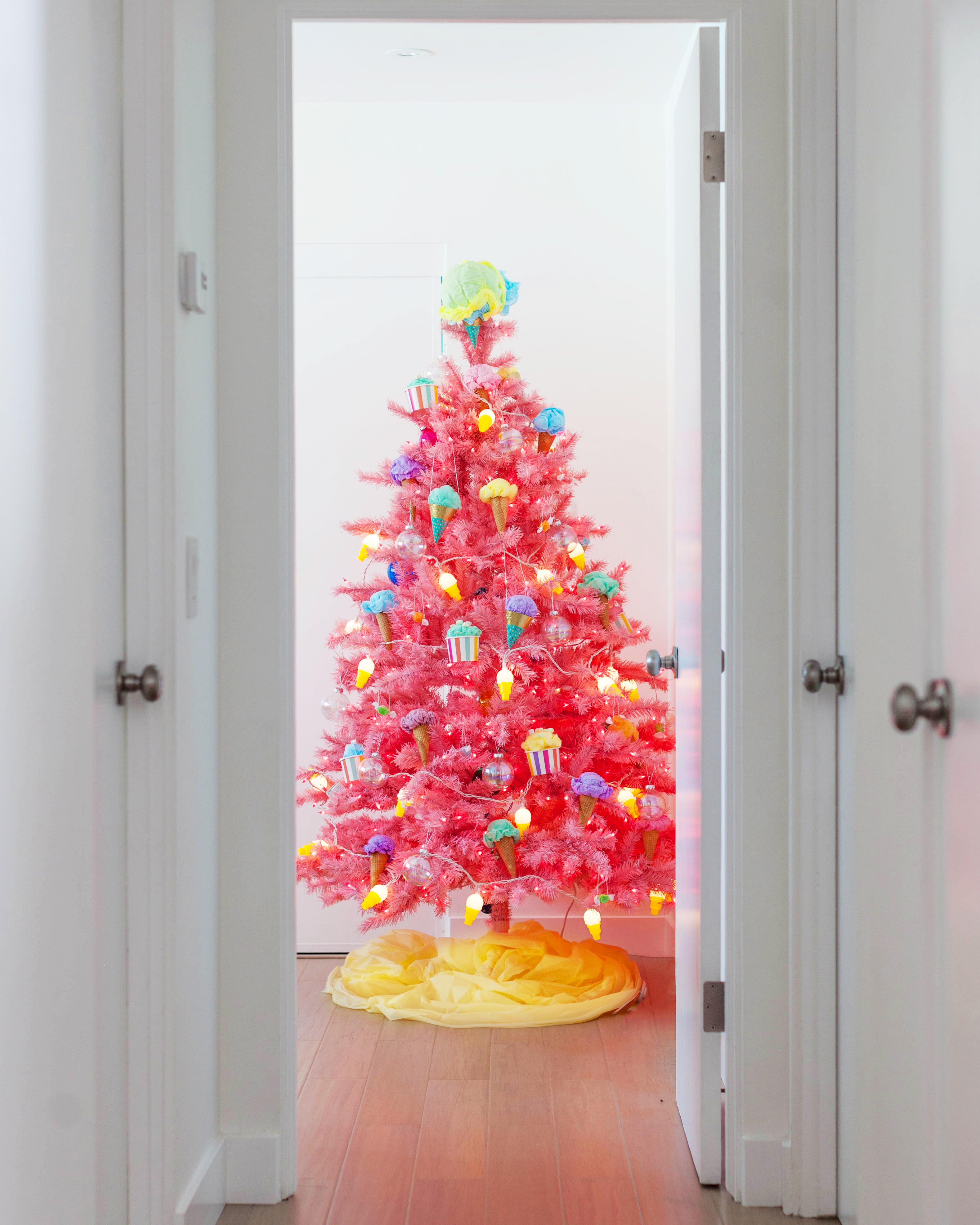 Pink Ice Cream Themed Christmas Tree
