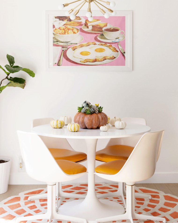 Fall Pumpkin Succulent and Cacti Centerpiece Idea