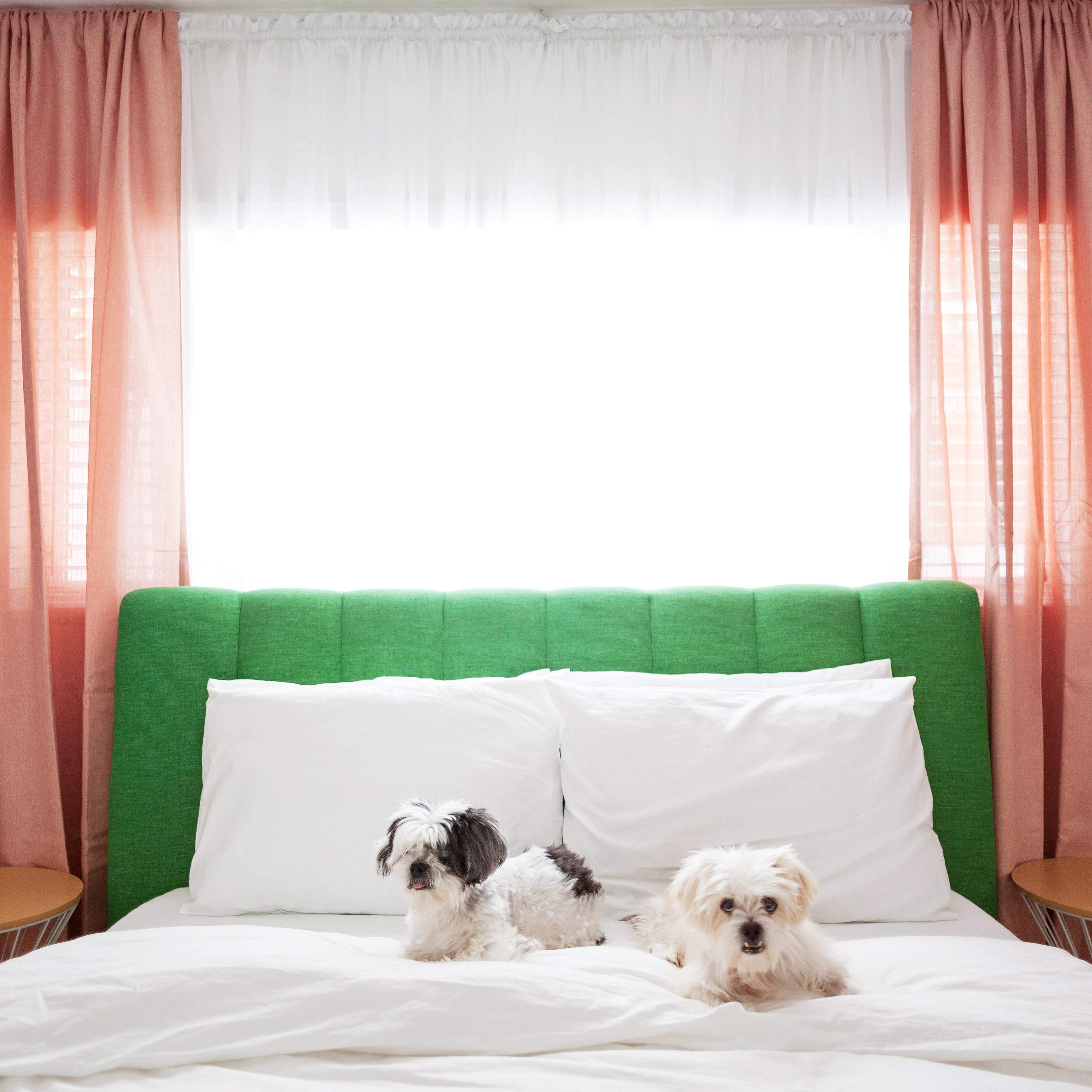 Mid-century style bed