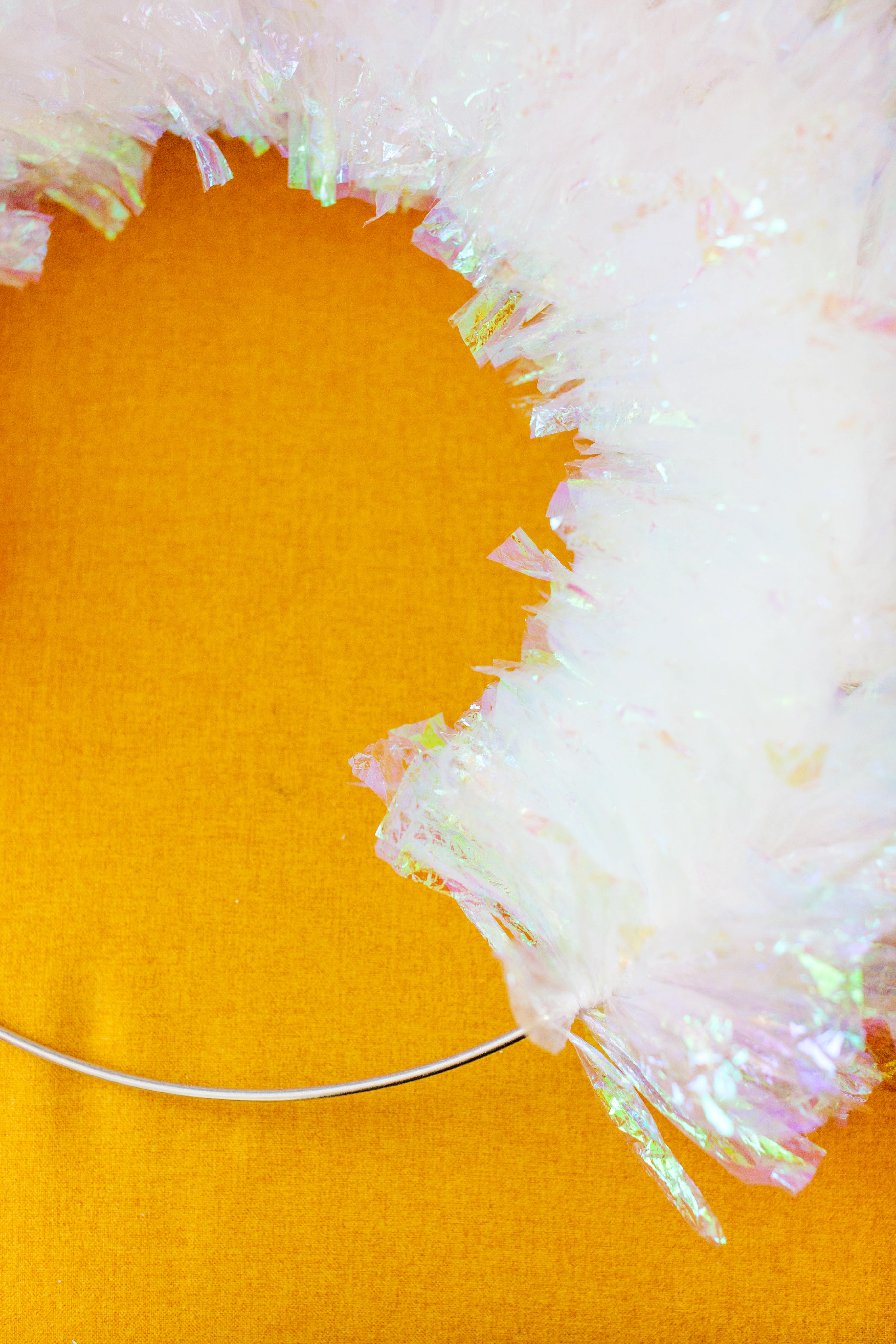 DIY Cellophane Wreath Tutorial