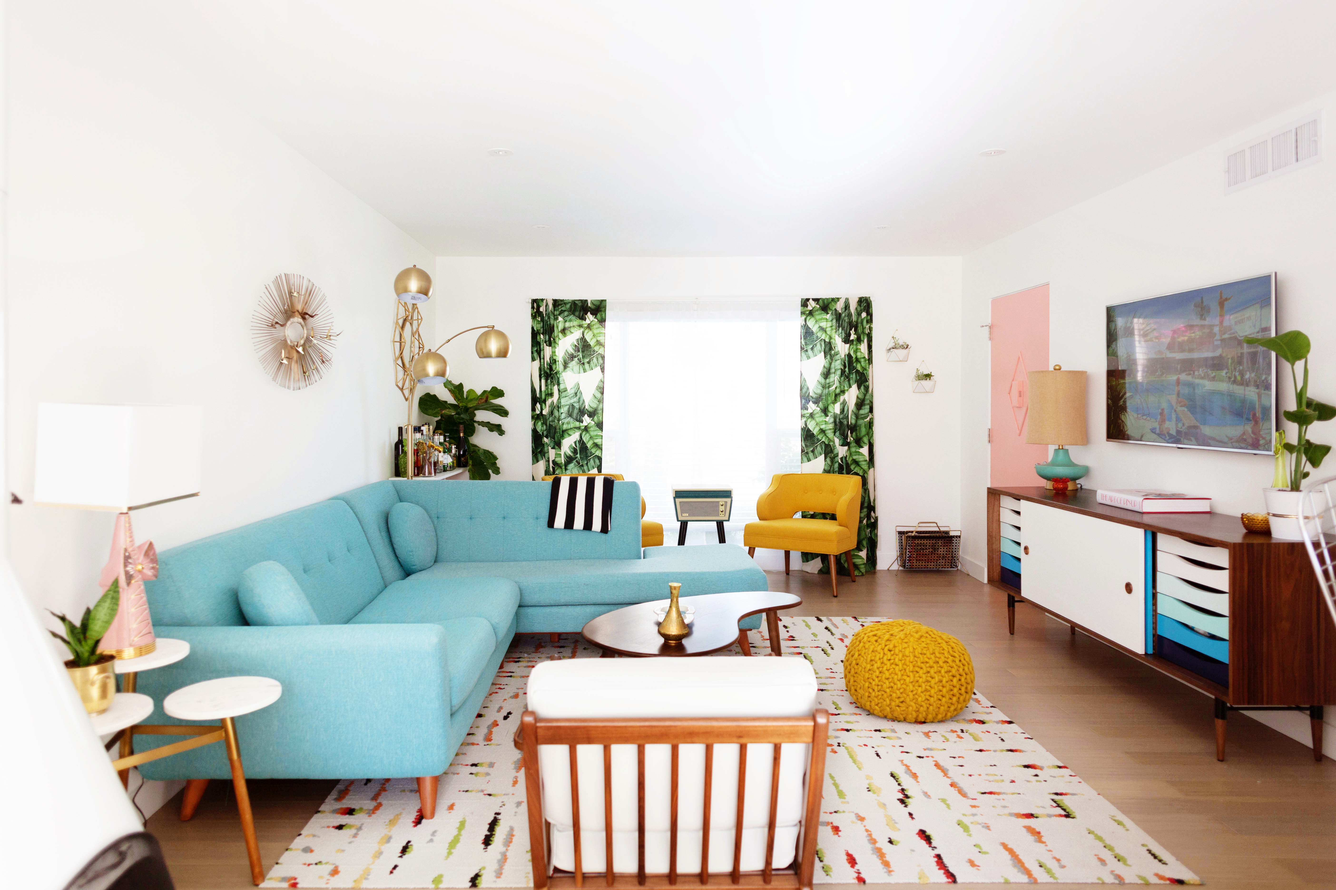 Krys Melo, the blogger behind Melodrama's mid-century Palm Springs living room.jpg