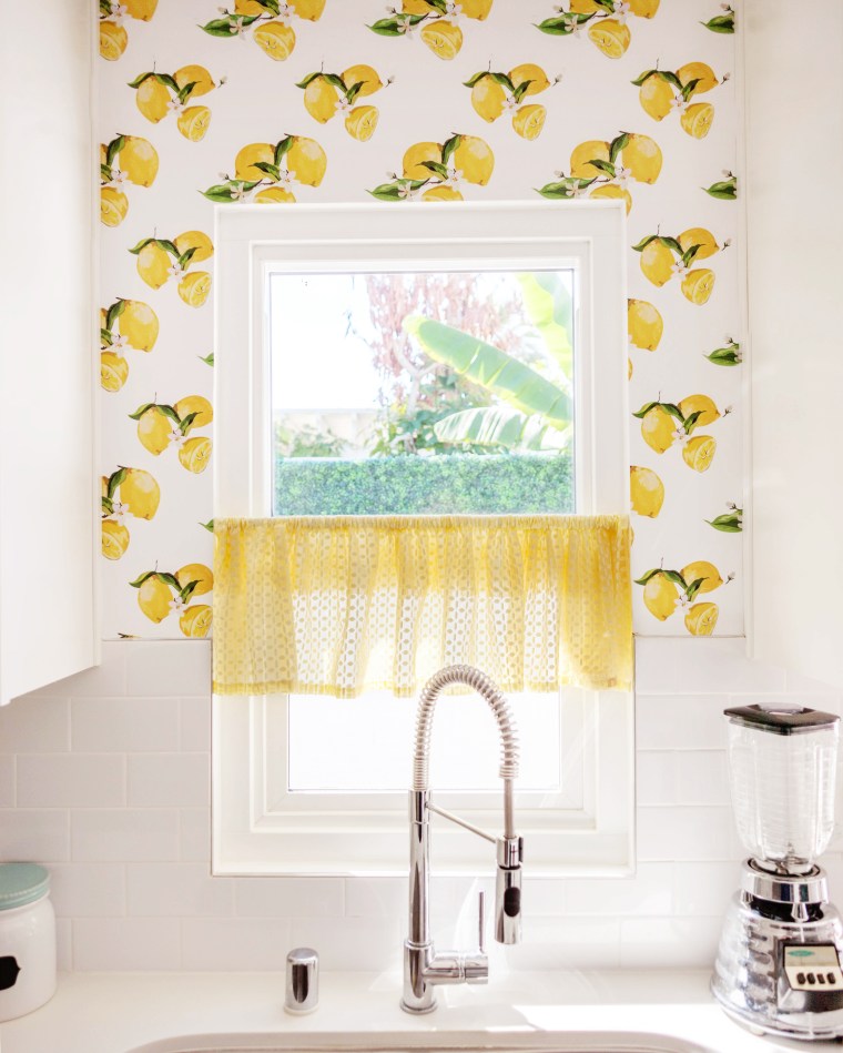 Melodrama's Vintage Inspired Custom Printed Lemon Wallpaper from Tempaper.jpg