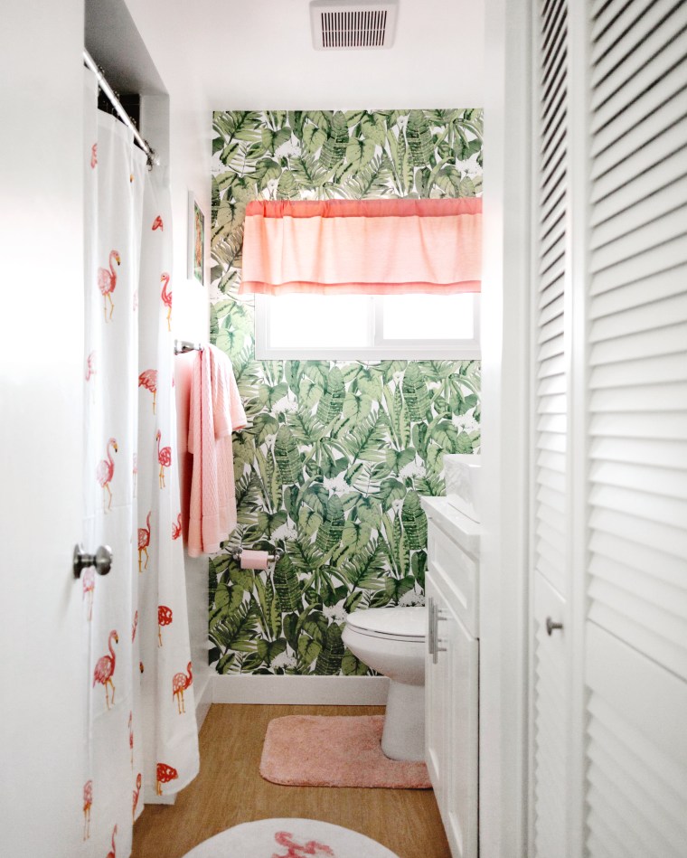 Peel and Stick Wallpaper in Krys Melo's Apartment Bathroom.jpg