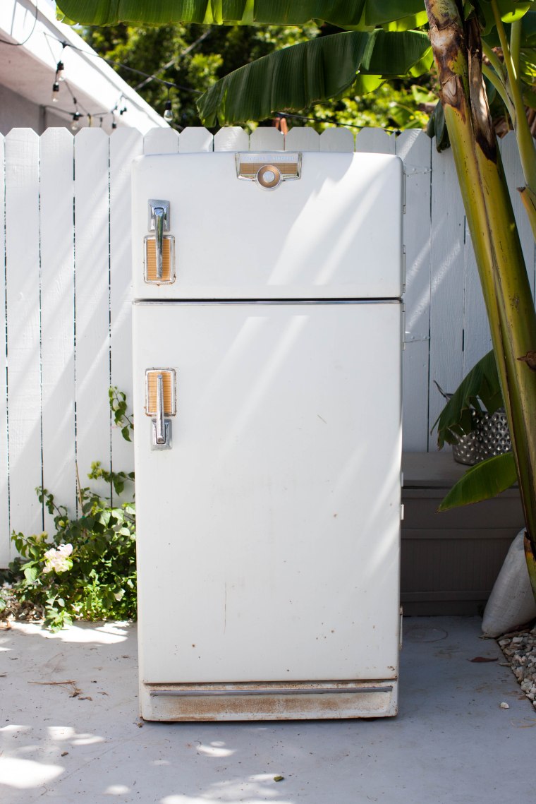 1950s GE refrigerator Refurb before