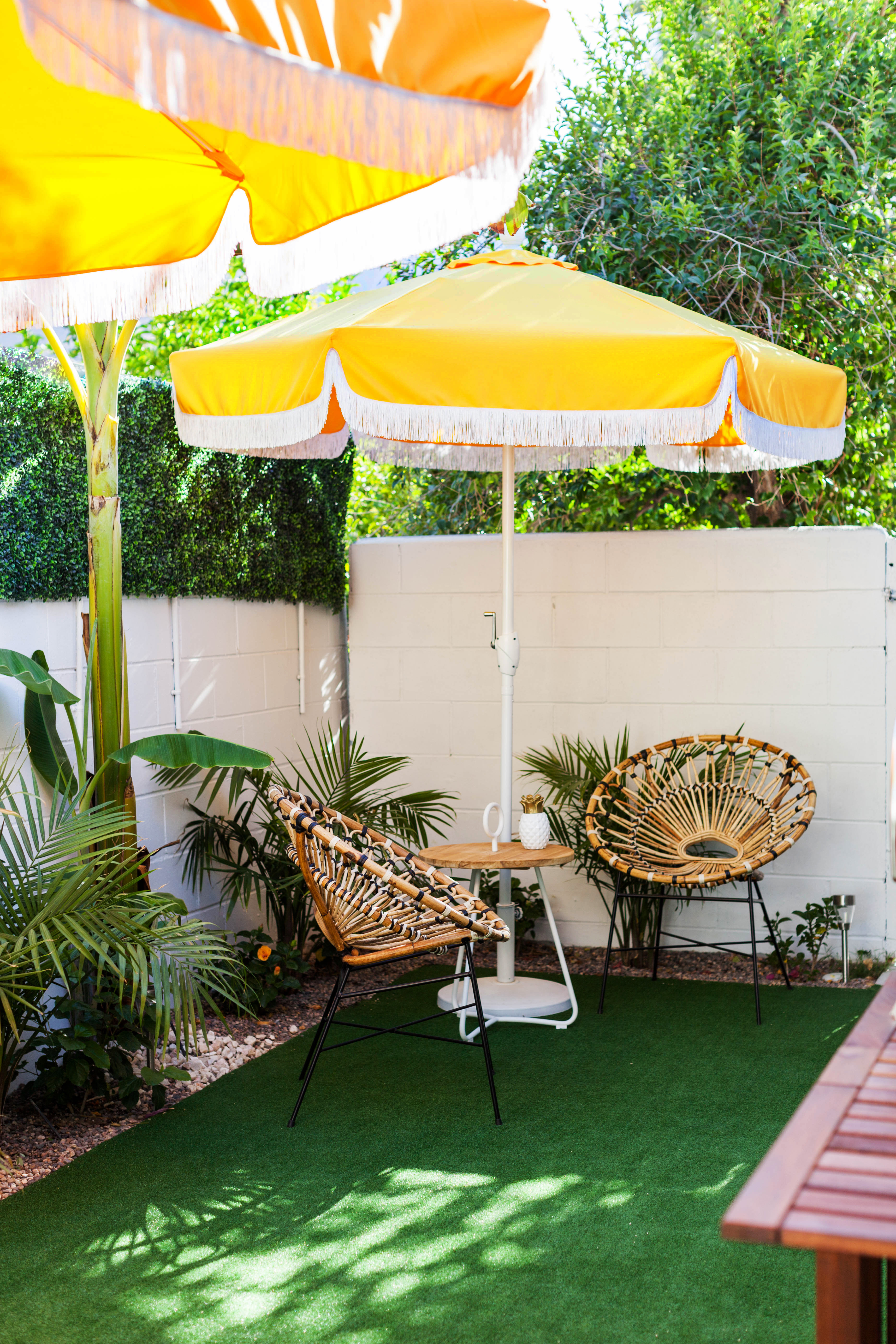 Mid Century Tropical Inspired Patio