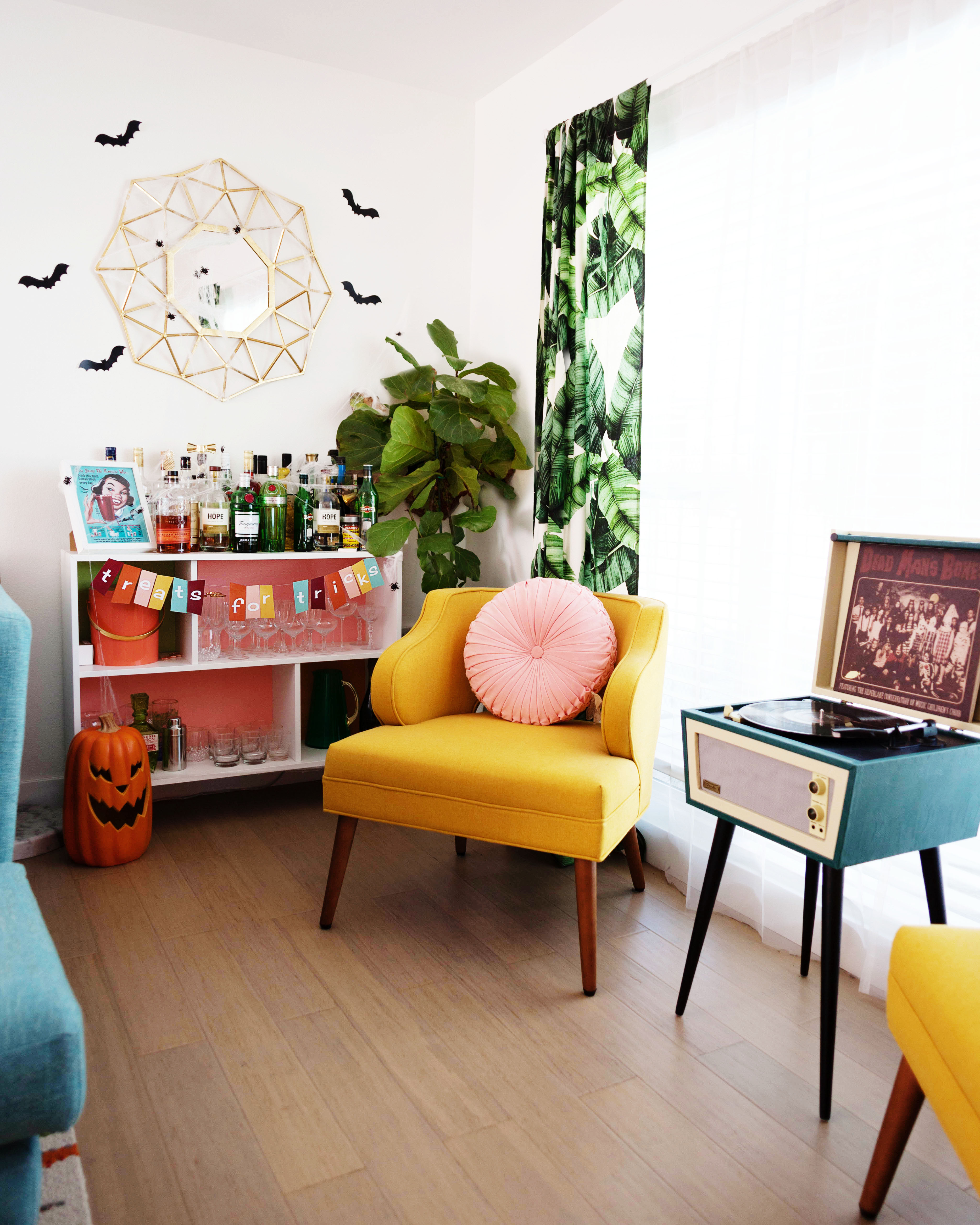 Mid-century Home Halloween Bar