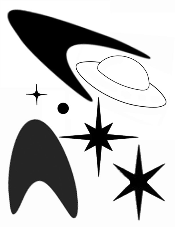 Retro Atomic Space Age Tree Skirt Template