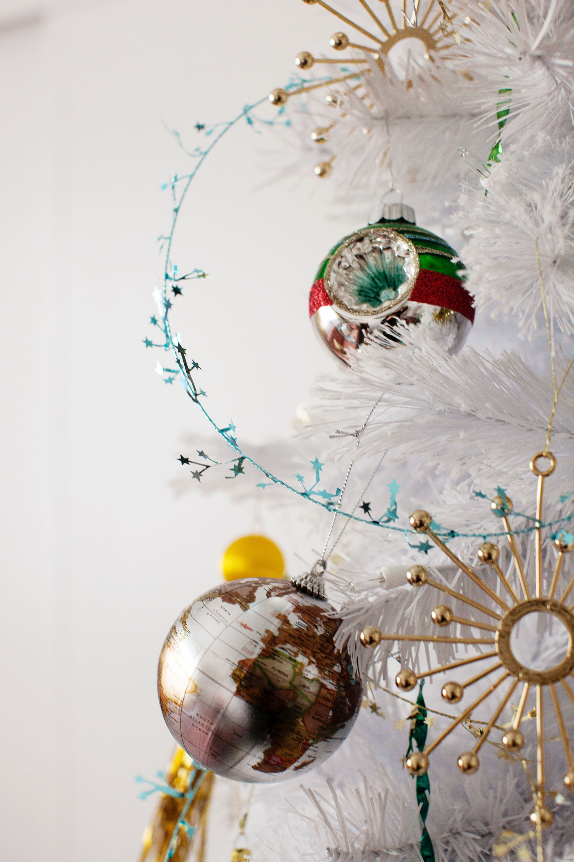 Space Age themed Christmas tree