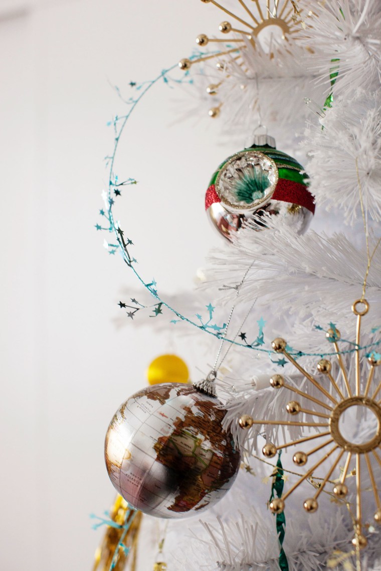 Space Age themed Christmas tree